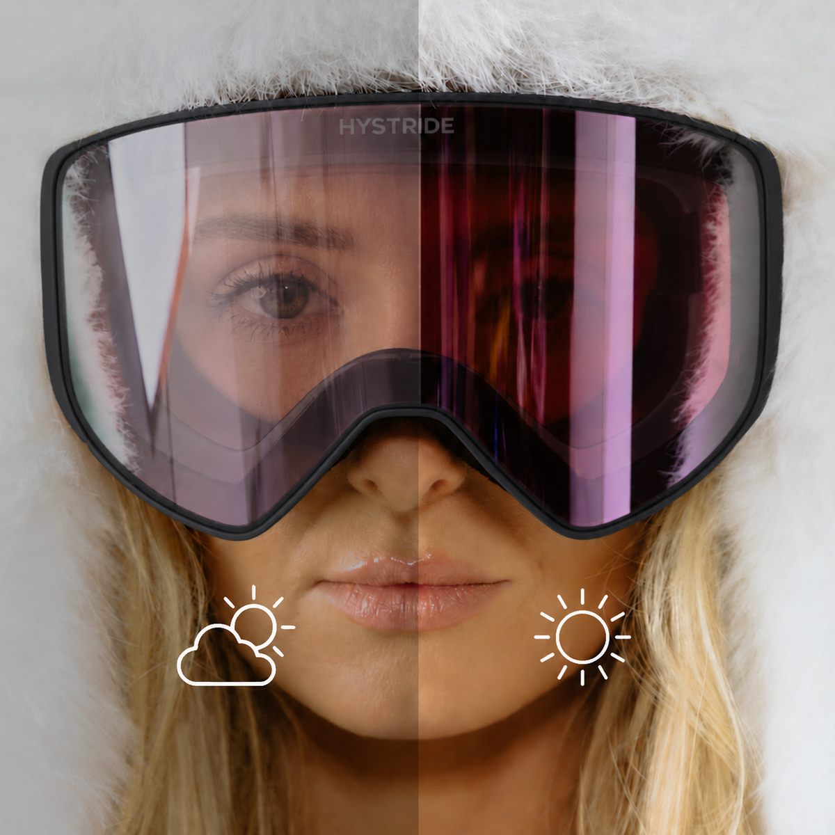 Sky Line Photochromic Snow Goggle Set