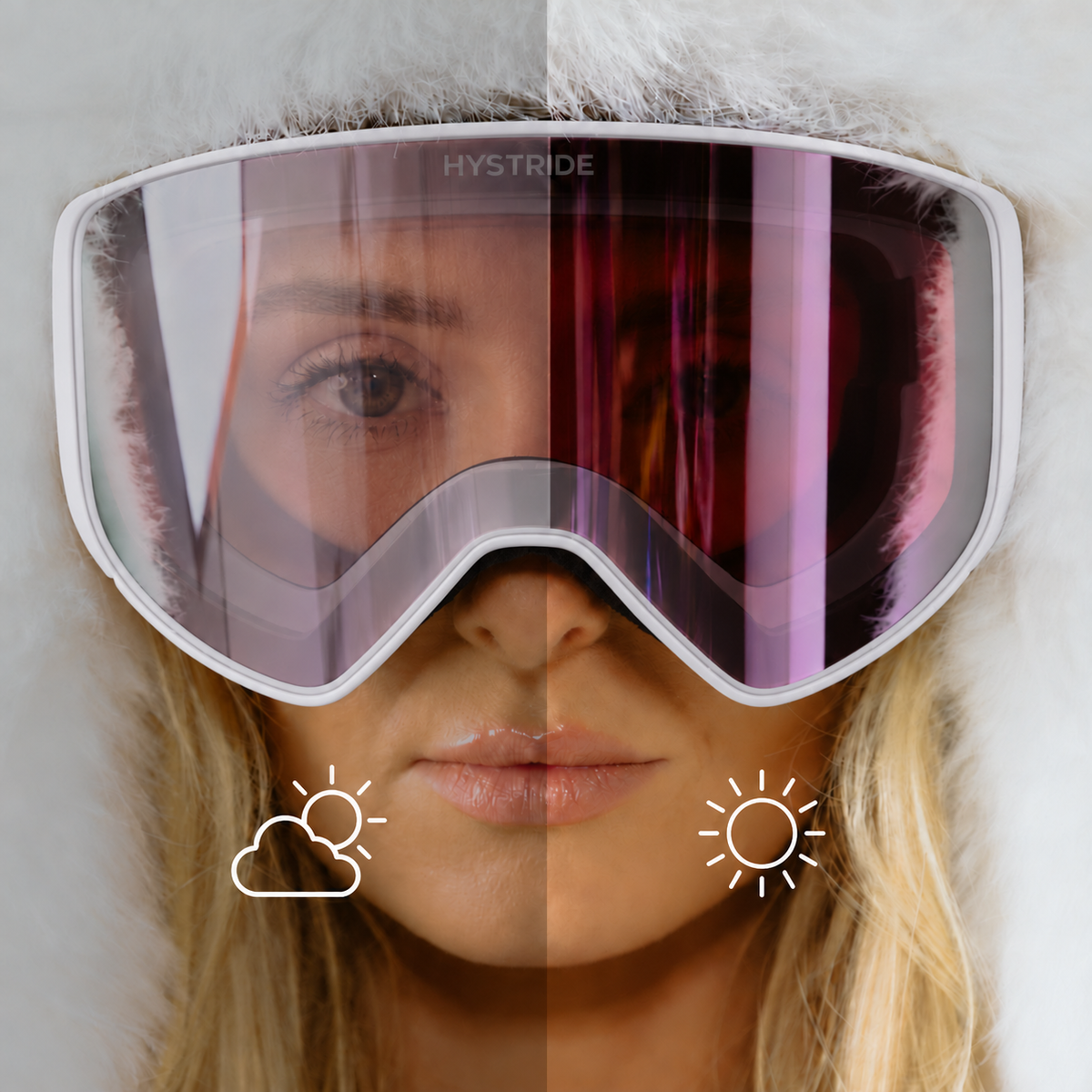 Sky Line Photochromic Snow Goggle Set